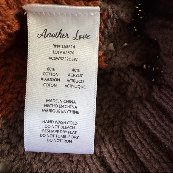 Another Love Ginger Stripe Sweater in Dusk Snowfall Color Block Size Medium NEW - Picture 7 of 9